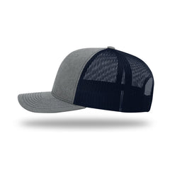 Richardson 112 Trucker Hat Split Color - Heather Gray/Navy