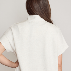 Varley Ritchie Short Sleeve Top - Ivory Marl