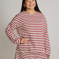 Tuckernuck Red and Ivory Stripe Knit Olympia Short
