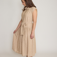 Julia Jordan Cap Sleeve Tie Waist Midi Dress