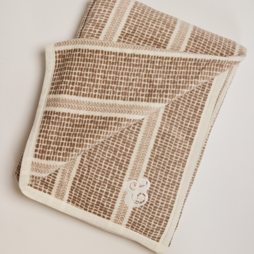 Chappy Wrap - Market Stripe Sepia Blanket