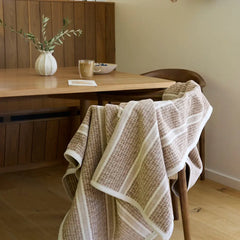 Chappy Wrap - Market Stripe Sepia Blanket