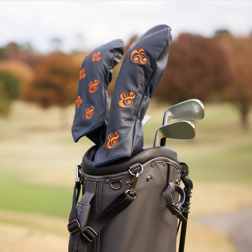 Dancing Head Cover - Fairway- Navy & Orange