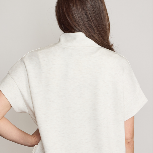 Varley Ritchie Short Sleeve Top - Ivory Marl