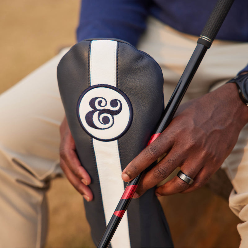 Racer Head Cover - Driver - Navy & White