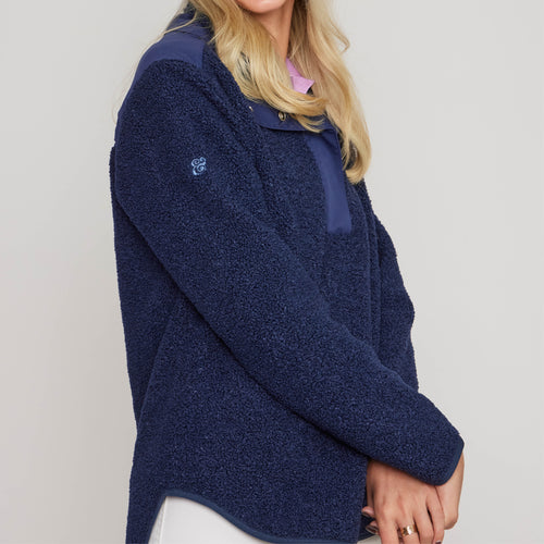 Peter Millar Tilly Oversized Bonded Sherpa Popover