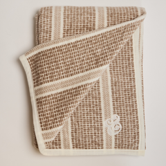 Chappy Wrap - Market Stripe Sepia Blanket
