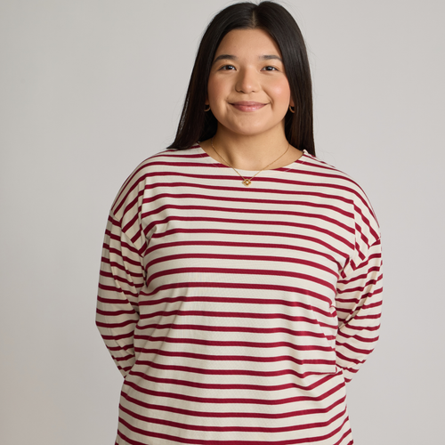 Tuckernuck Red and Ivory Stripe Knit Odie Tee
