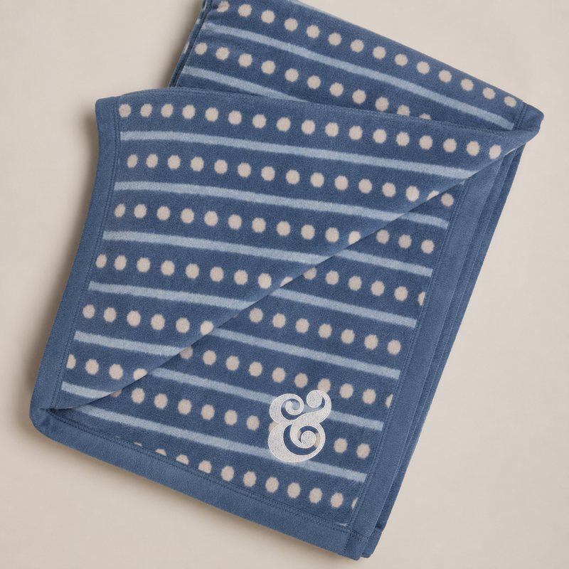 Chappy Wrap -Beach Pebble Cornflower Blanket