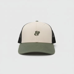 Richardson 112 Hat Tri-Color -Cream/Black/Loden