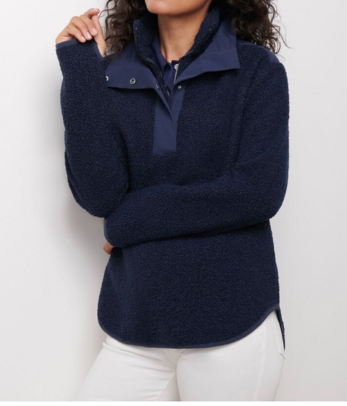Peter Millar Tilly Oversized Bonded Sherpa Popover