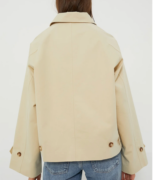 Tuckernuck Khaki Drew Short Trench Coat