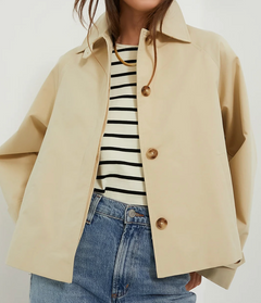 Tuckernuck Khaki Drew Short Trench Coat